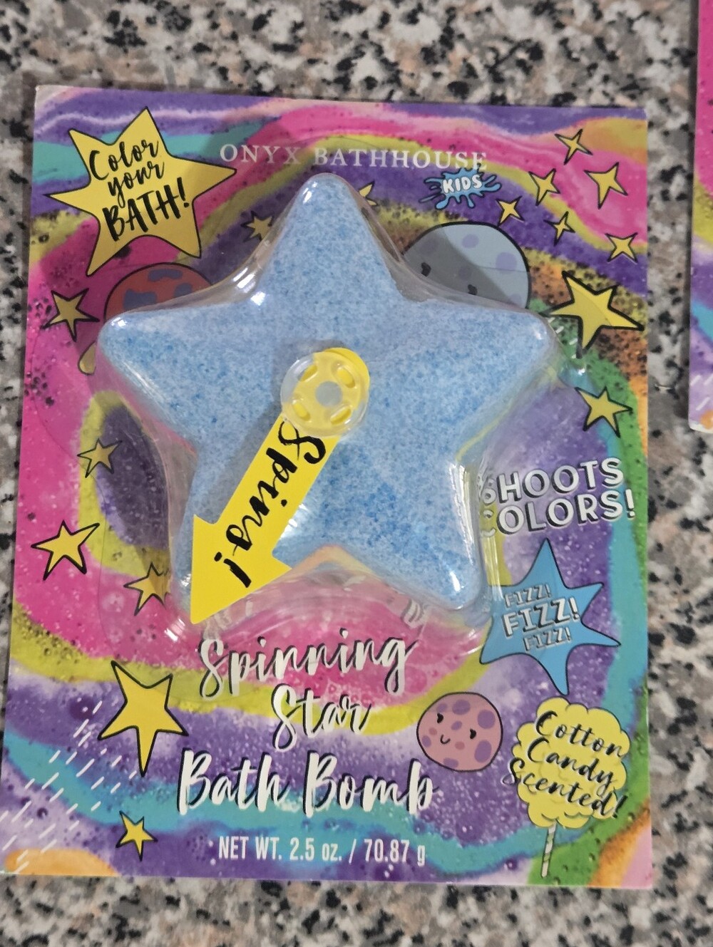 Spinning Star Bath Bomb for Kids - Blue - Picture 3 of 4